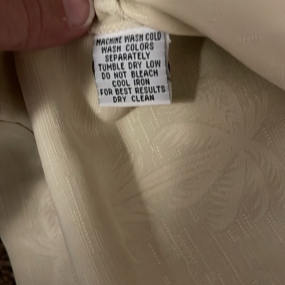 Tommy Bahama Hawaiian Button Up Shirt Tan Solid‎ 100% Silk Mens Medium Short sl - Picture 10 of 11